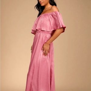 Lulus Romantic Thinking Dress. size S in Marsala